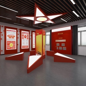 现代党建展厅3D模型下载